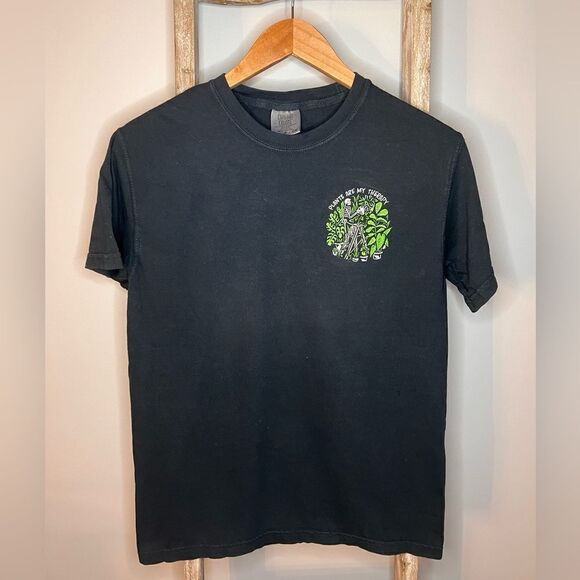 Plants Are My Therapy Embroidered Tee - Picture 1 of 3